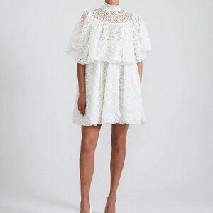Batsheva Women's Percy Dress in White Lace- Size 16- New!